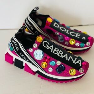 Dolce & Gabbana Fuchsia Jewel Sneakers